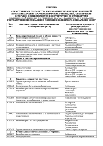 перечень лекарственных препаратов, назначаемых по решению