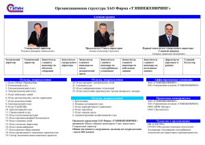 Организационная структура ЗАО Фирма «ТЭПИНЖЕНИРИНГ»