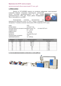 Производство ПЭТ-ленты (стреп) предполагаемый объем