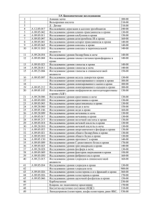 3.9. Биохимические исследования 1 Аммиак мочи 100