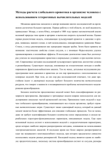 Методы расчета глобального кровотока в организме человека с