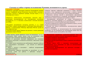 Сильные и слабые стороны велодвижения Чувашии, возможности и угрозы.