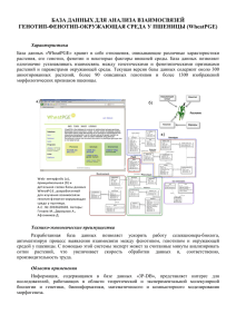 База данных для анализа взаимосвязей генотип
