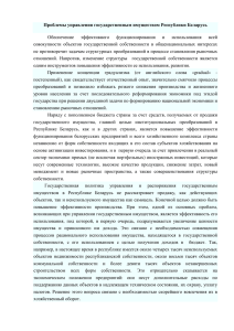 Проблемы управления государственным имуществом