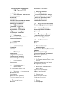 Препараты, применяемые в пульмонологии