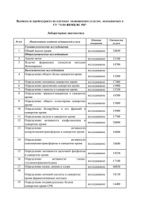 Гематологические исследования 1 Общий анализ крови