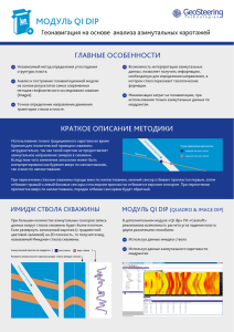 МОДУЛЬ QI DIP ГЛАВНЫЕ ОСОБЕННОСТИ Геонавигация на основе  анализа азимутальных каротажей