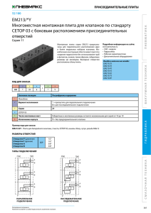 EM213/*Y Многоместная монтажная плита для клапанов по