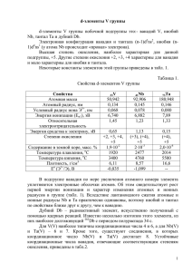 d-элементы V группы