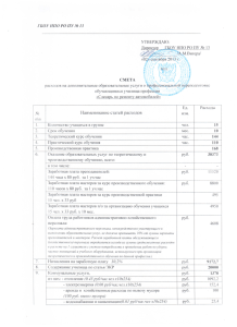 ГБОУ НПО РО ПУ кg 13 СМЕТА УТВЕРЖДАЮ: Ед. Расходы N2