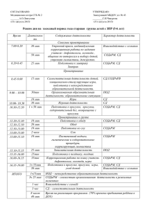 Режимы дня старшая группа ЗПР