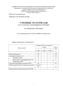 МИНИСТЕРСТВО ОБРАЗОВАНИЯ И НАУКИ РОССИЙСКОЙ ФЕДЕРАЦИИ Федеральное государственное бюджетное образовательное учреждение