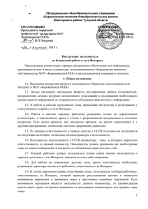 Инструкция пользователя по безопасной работе в сети