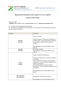 Список SMS комманд в PDF