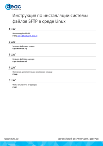 Инструкция по инсталляции системы файлов SFTP в