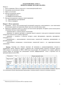 Тема 3. Неформальные методы анализа.