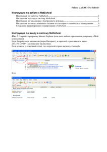 Инструкции по работе с NetSchool Инструкция по входу в