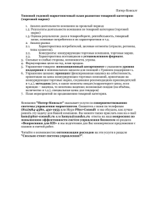 Типовой маркетинговый план развития товарной категории