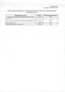 Приложение №1 к приказу от 30.12.2015 № 599