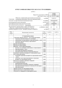 Отчет о финансовых результатах за 2012 год. Форма №2