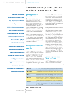 Анализаторы спектра и электрических цепей на все случаи