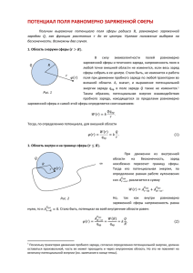 ПОТЕНЦИАЛ ПОЛЯ РАВНОМЕРНО ЗАРЯЖЕННОЙ СФЕРЫ