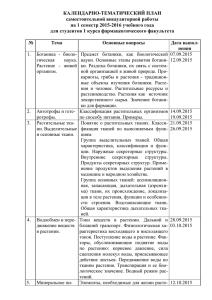 Вопросы для внеаудиторных работ по ботанике. (предложения)