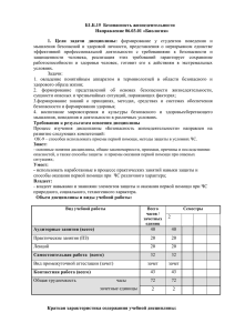 Б1.Б.15 Безопасность жизнедеятельности Направление 06.03