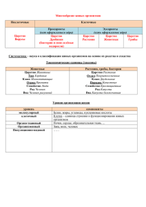Многообразие живых организмов Неклеточные Клеточные