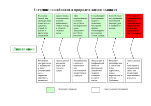 Значение лишайников в природе и жизни человека