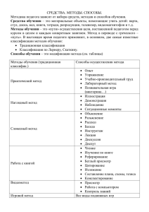 СРЕДСТВА. МЕТОДЫ. СПОСОБЫ. Методика педагога зависит