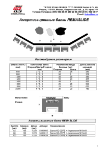 Амортизационные балки REMASLIDE
