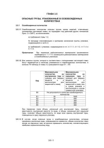 3.5 -1 глава 3.5 опасные грузы, упакованные в освобожденных