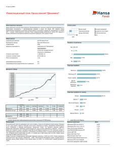 Инвестиционный план Ханса пенсий &#34;Динамика&#34;