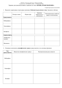 Задание для самоподготовки к занятию по теме «КРОВЬ