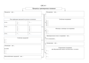 СЛС 4-1 Процессы чувствунного познания