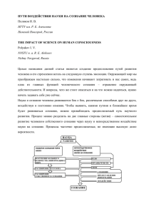 ПУТИ ВОЗДЕЙСТВИЯ НАУКИ НА СОЗНАНИЕ ЧЕЛОВЕКА Поляков И. В. НГТУ им