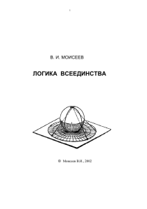 ЛОГИКА ВСЕЕДИНСТВА