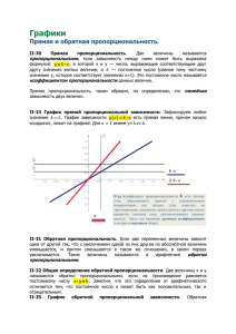 Графики Прямая и обратная пропорциональность.