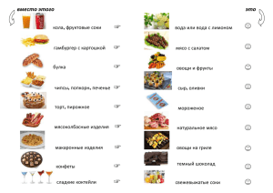 Памятка о здоровом питании