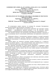 ВЛИЯНИЕ ВИТАМИНА В12 И ХЛОРИДА КОБАЛЬТА НА РАНЕВОЙ ПРОЦЕСС У ОВЕЦ Загу