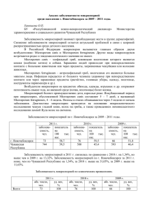 Анализ заболеваемости микроспорией