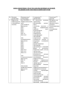 Рекомендации к фонду оценочных средств