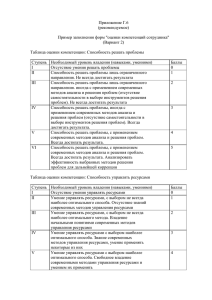 Приложение Г.6. Пример заполнения форм "оценки