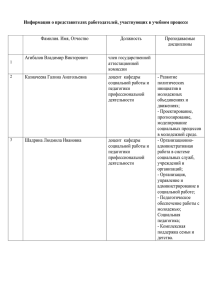 Информация о представителях работодателей, участвующих в