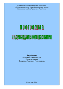 программа индивидуального развития