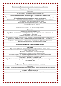 Ежедневная работа с детьми в летний