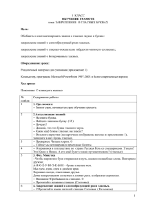 1  КЛАСС тема: ЗАКРЕПЛЕНИЕ  О ГЛАСНЫХ БУКВАХ ОБУЧЕНИЕ ГРАМОТЕ