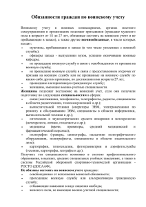 Обязанности граждан по воинскому учету