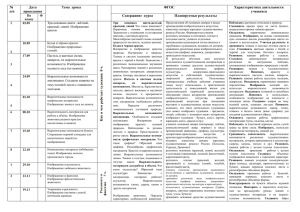 Календарно-тематическое планирование (2 класс)